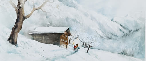 Winterlandschaften in Aquarell