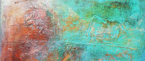 Strukturen mit Pigmenten und Rost